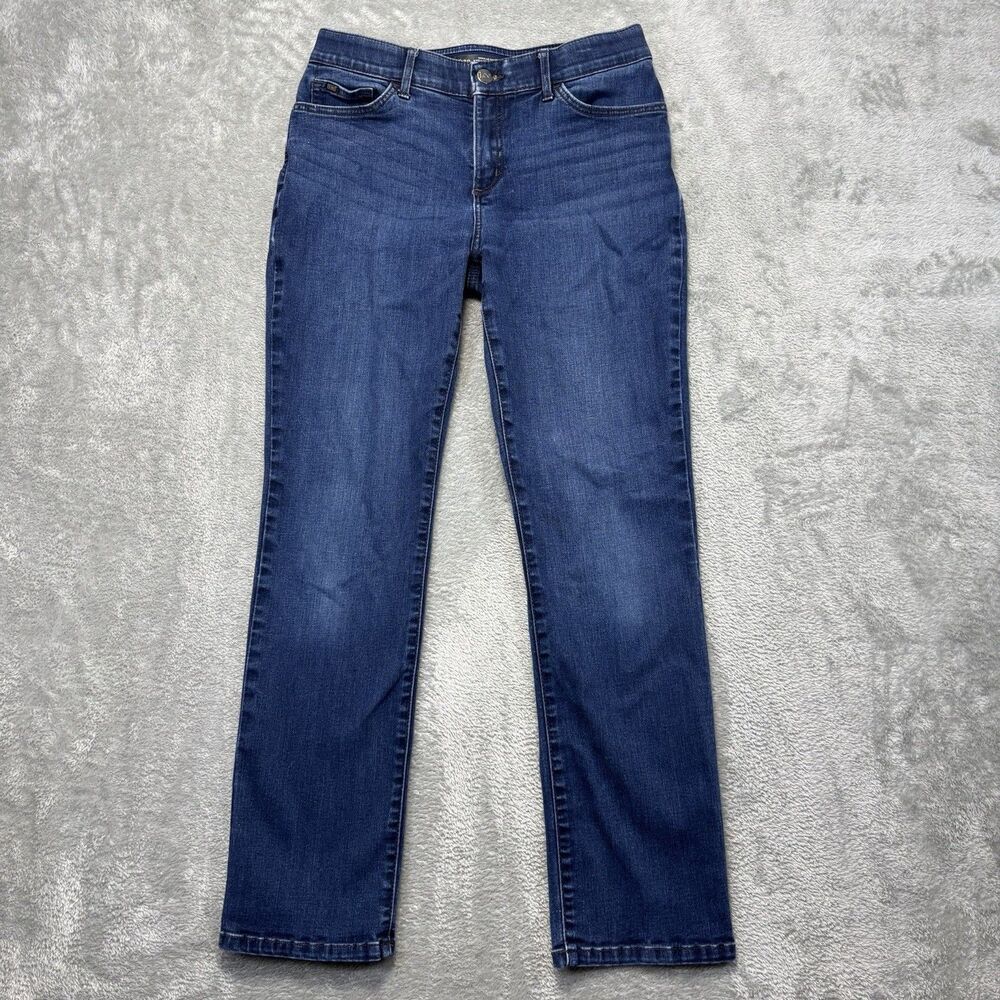 Lee Jeans Women's 10S Blue Denim Regular Fit Straight Leg Mid Rise Flex 30x29